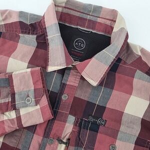 Wrangler ATG All Terrain‎ Gear Plaid Long Sleeve Button Up Shirt Men's Medium
